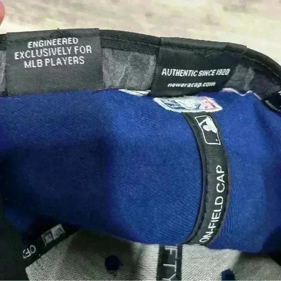 MLB Chicago Cubs New Era 59FIFTY Cool Base Fitted Game Hat Cap Blue Size 7 3/8” - Picture 4 of 10